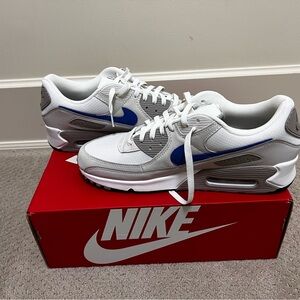 Nike Air Max 90- White/Racer Blue Shoes